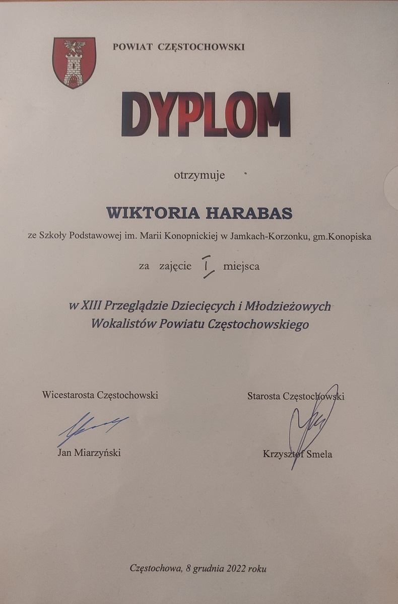 dyplom Wiktoria Harabas 