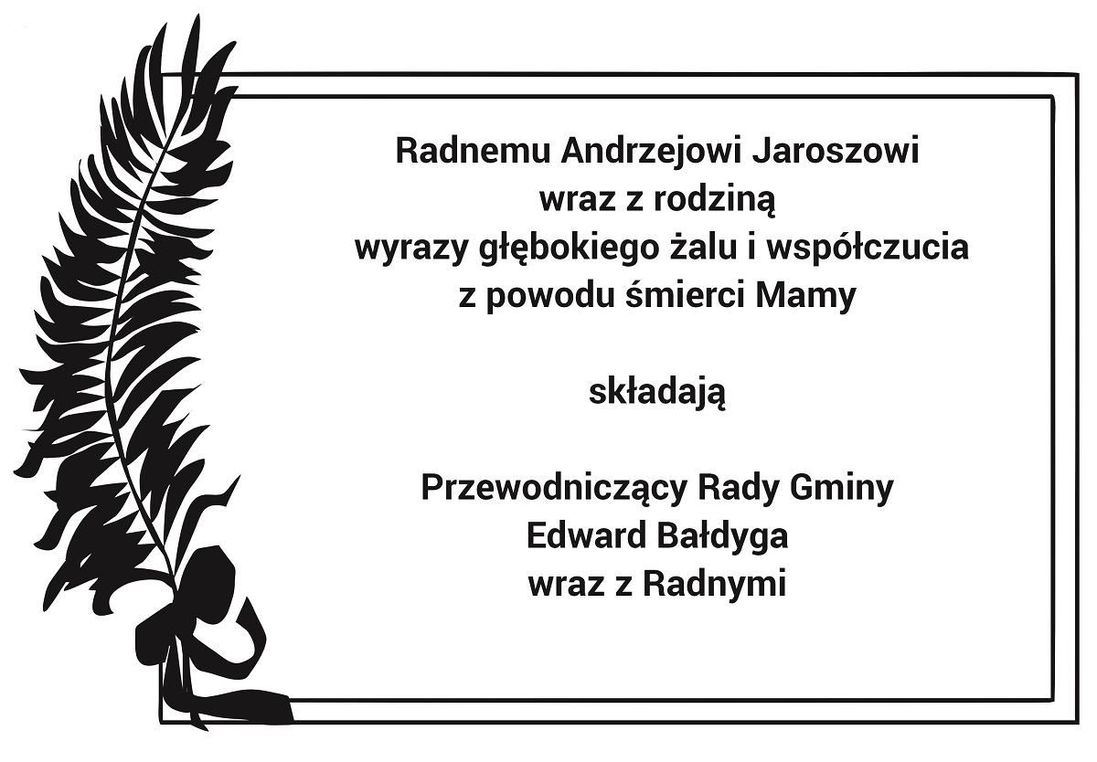 Kondolencje Rada Gminy